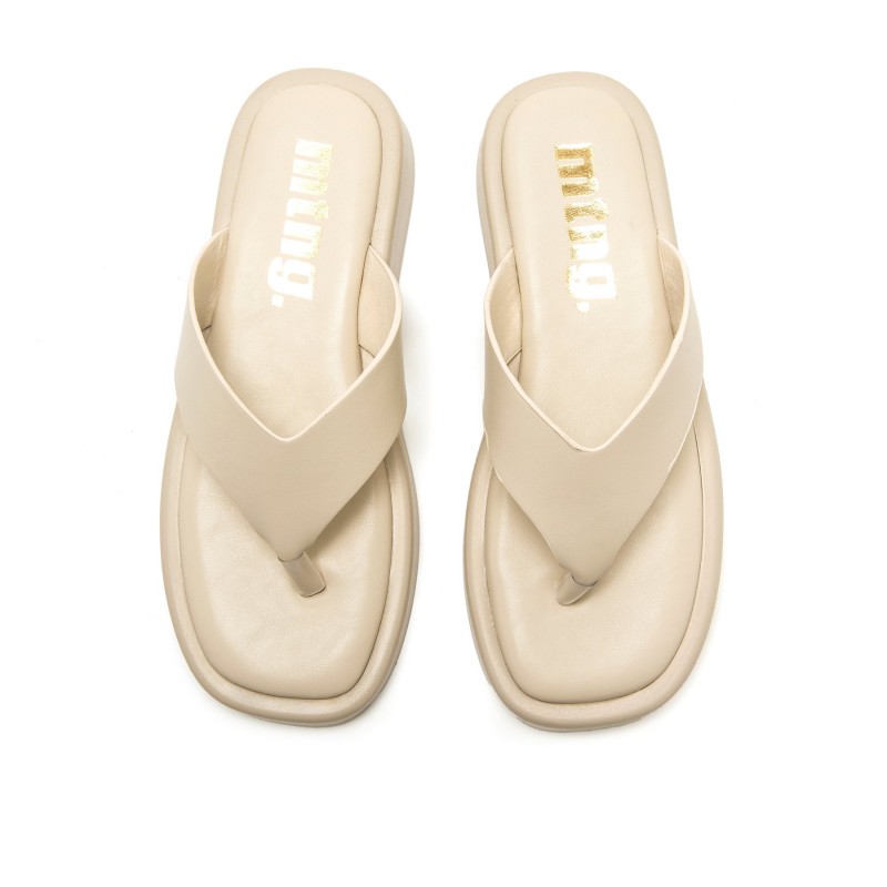 Sandalias Casual de Mujer MTNG MABY Beige 62531