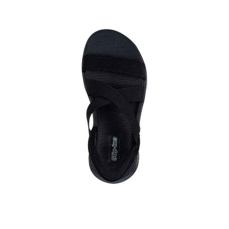Sandalias Planas Mujer Skechers Go Walk Flex Sandal Negro-negro