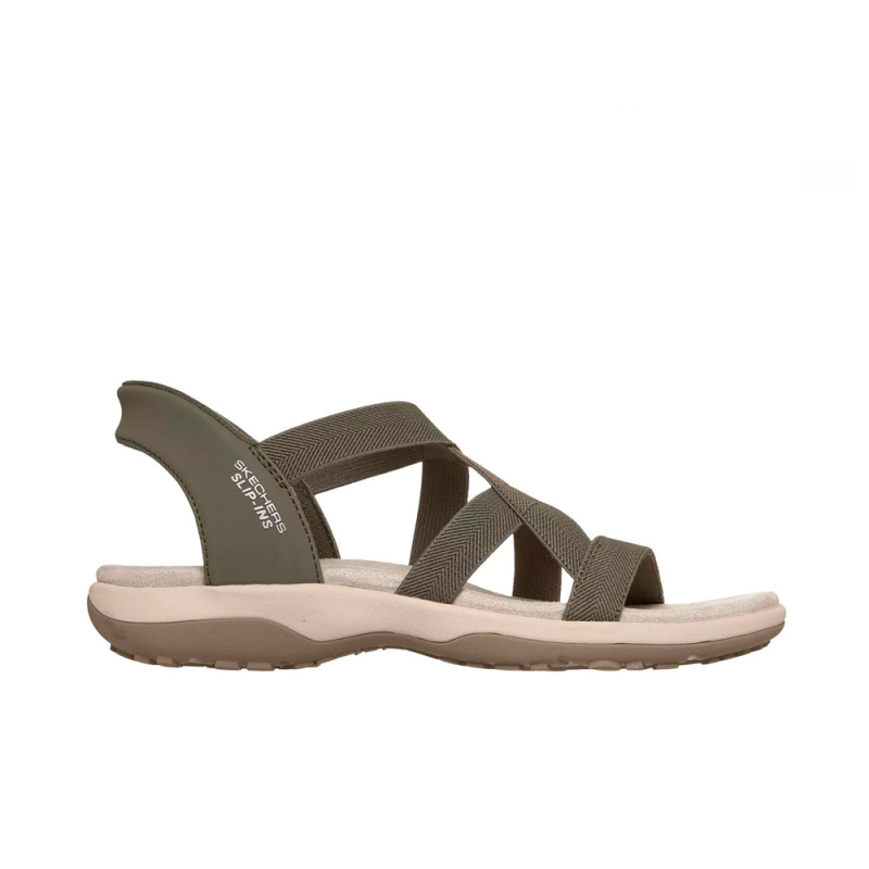 Sandalias Planas Mujer Skechers 163460 Verde