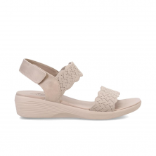 Keilschuhe Damen Skechers Arya On The Rise Taupe