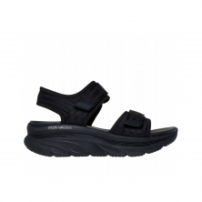 Flache Sandalen Damen Skechers D'lux Walker - Adored Days Schwarz-Schwarz