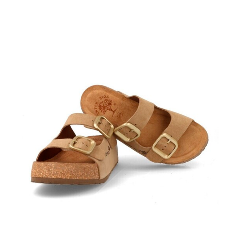Sandalias Planas Mujer Inter-bios 2007s Beig
