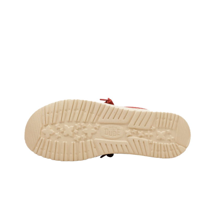 Zapatillas Lona Hombre Hey Dude Wally Strech Canvas Rojo