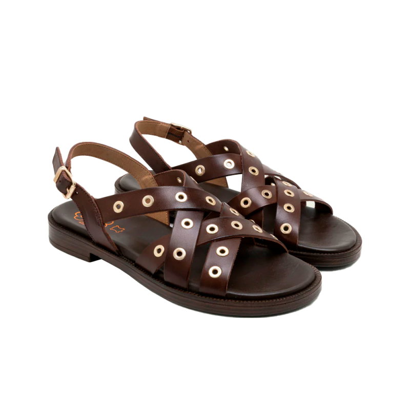 Sandalias Planas Mujer Porronet 3234 Moka