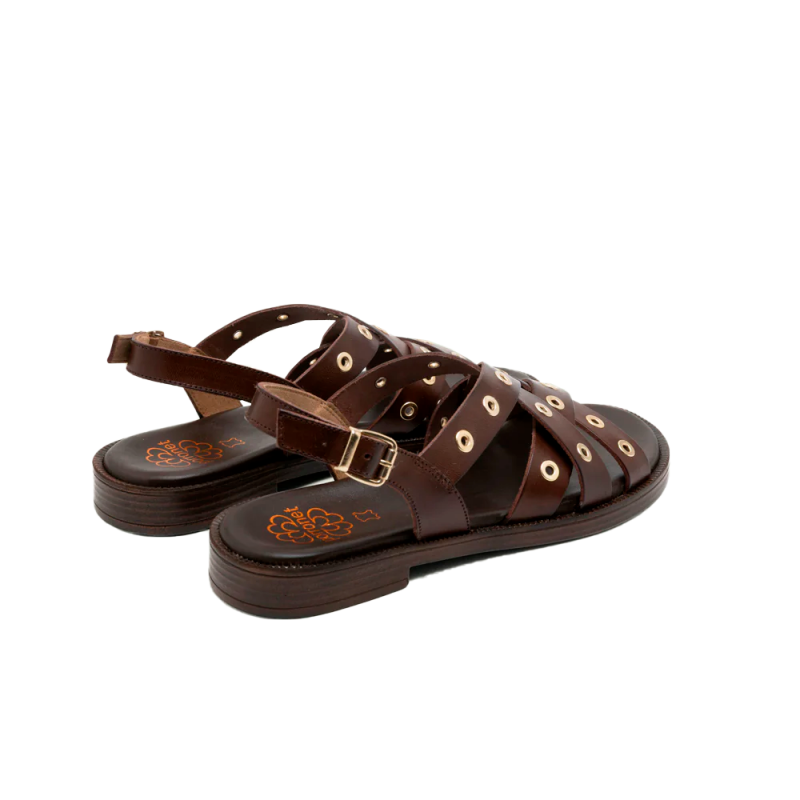 Sandalias Planas Mujer Porronet 3234 Moka
