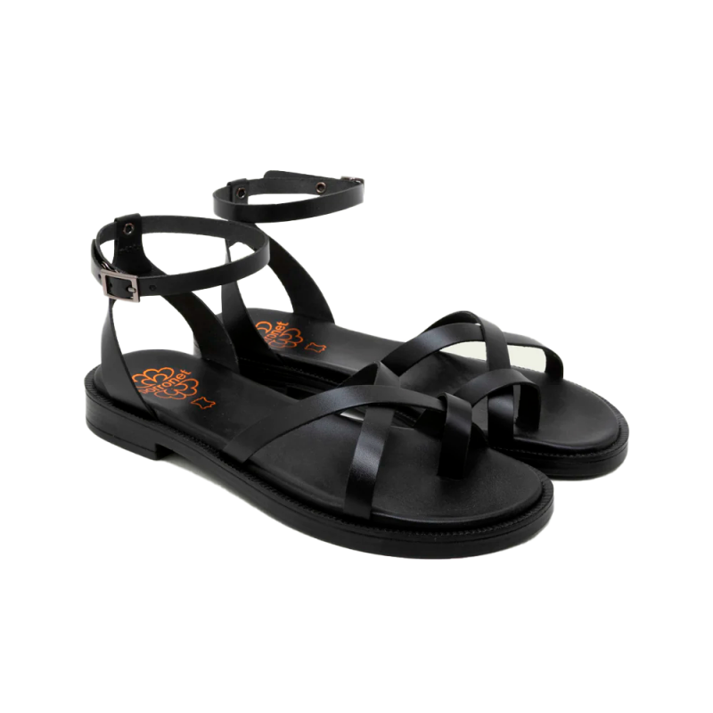 Sandalias Planas Mujer Porronet 3230 Negro