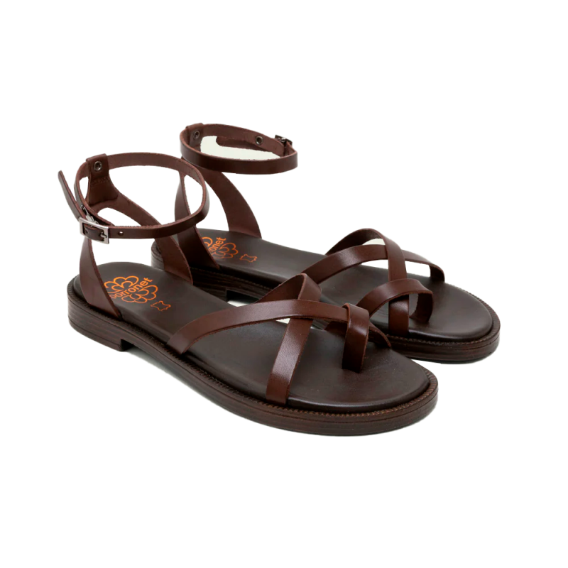 Sandalias Planas Mujer Porronet 3230 Moka