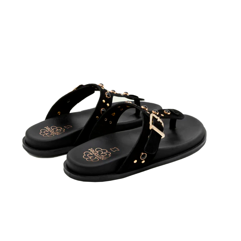 Sandalias Planas Mujer Porronet 3294 Negro
