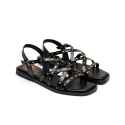 Sandalias Planas Mujer Porronet 3223 Negro