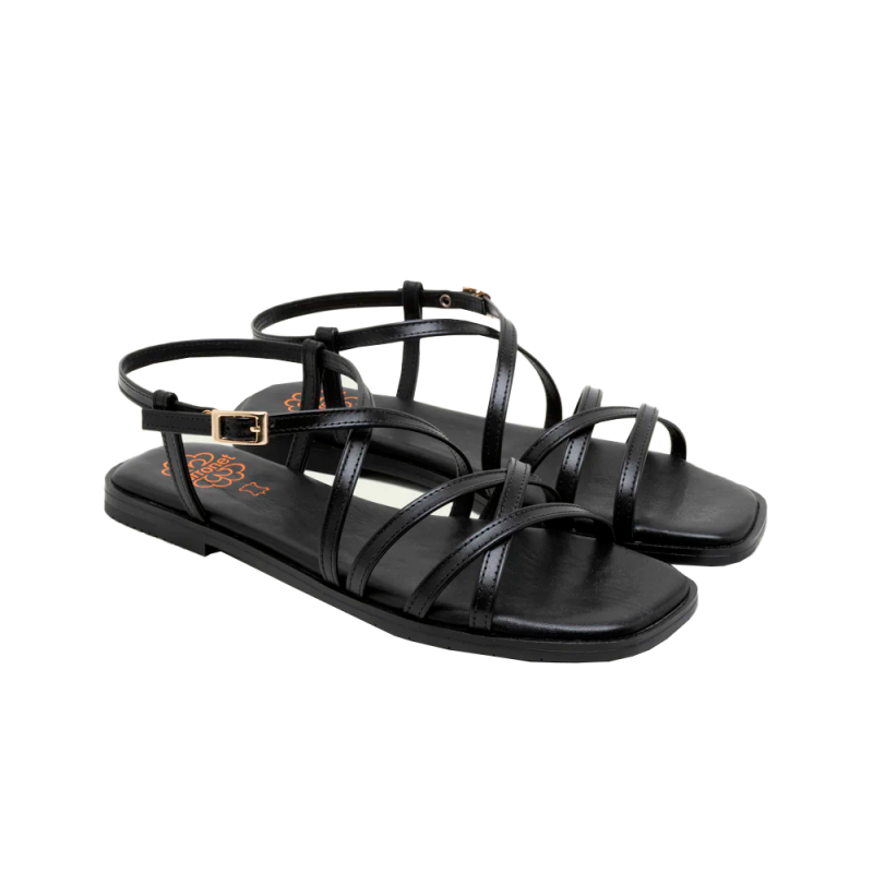 Sandalias Planas Mujer Porronet 3221 Negro