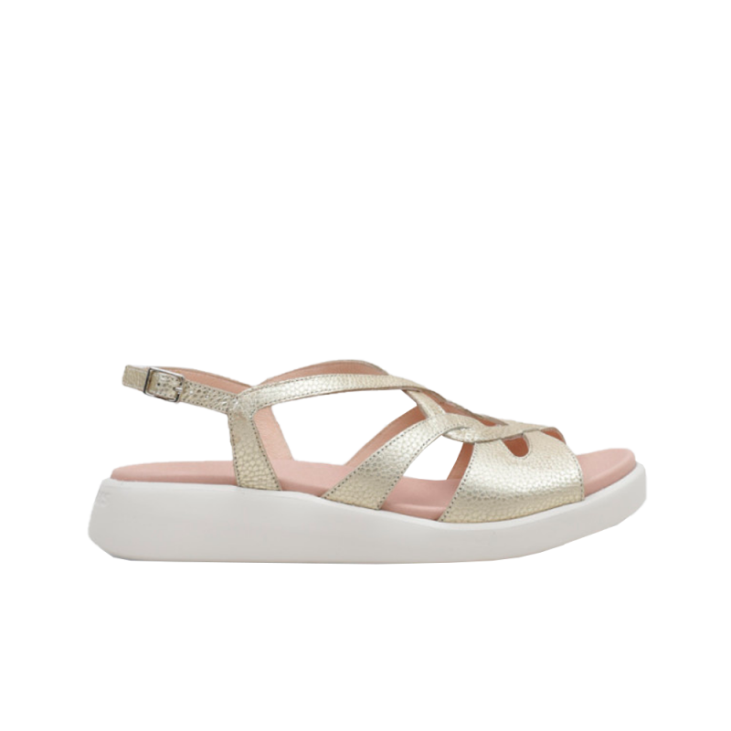 Sandalias Planas Mujer Wonders 6550 Oro