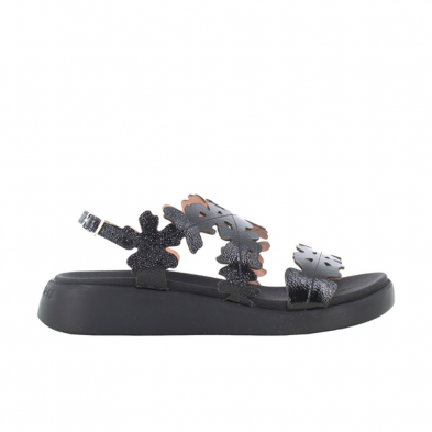 Sandalias Planas Mujer Wonders 6551 Negro
