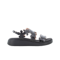 Sandalias Planas Mujer Wonders 6551 Negro