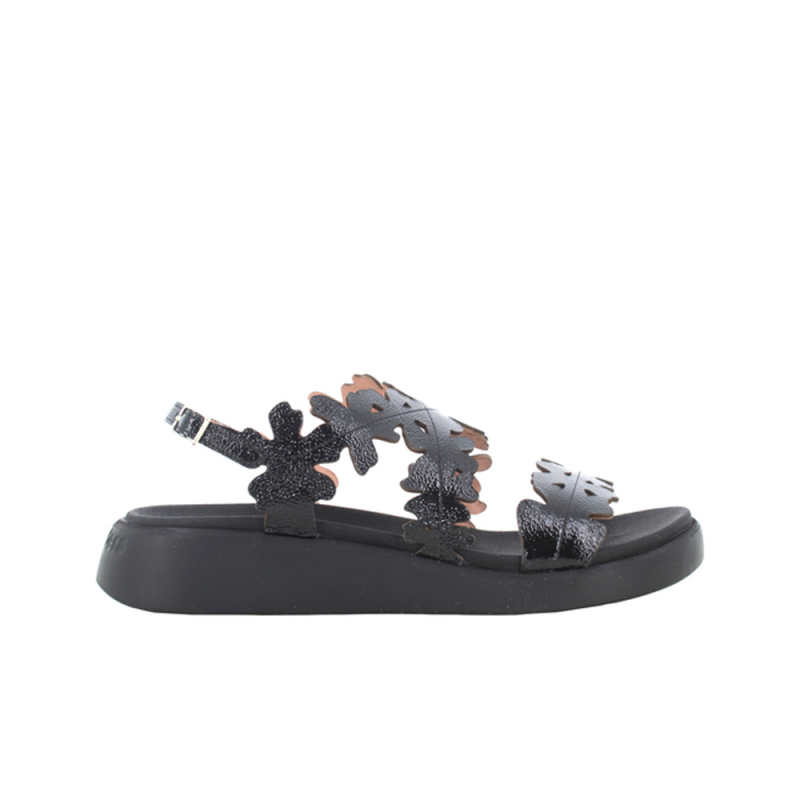 Sandalias Planas Mujer Wonders 6551 Negro