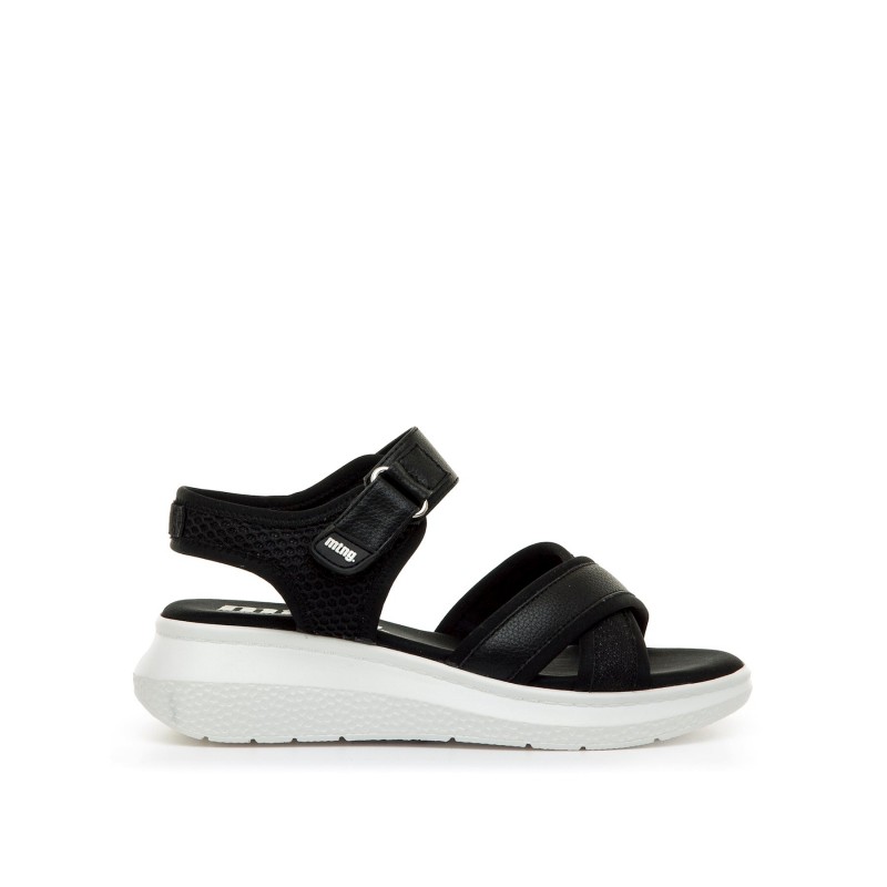 Sandalias Casual de Mujer MTNG COTTON Negro 62766