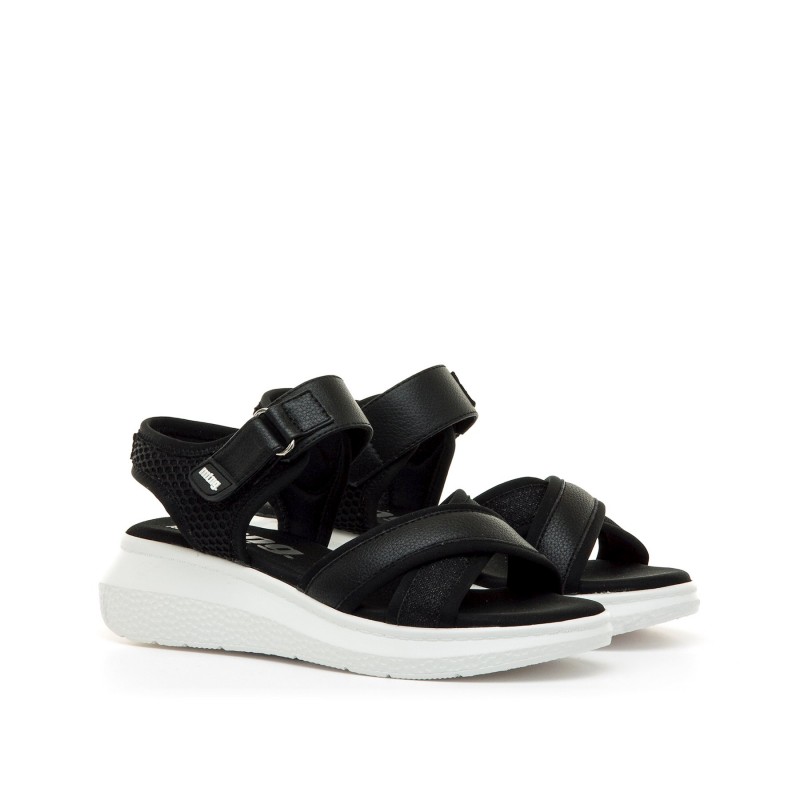 Sandalias Casual de Mujer MTNG COTTON Negro 62766