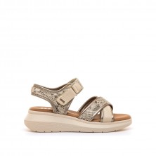 Sandalias Casual de Mujer MTNG COTTON Beige 62765