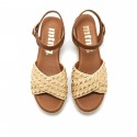 Sandalias Casual de Mujer MTNG LITA Beige 62743