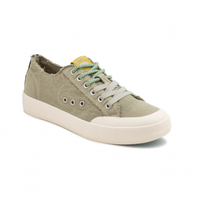 Zapatillas Lona Mujer Natural World 9035 Kaki