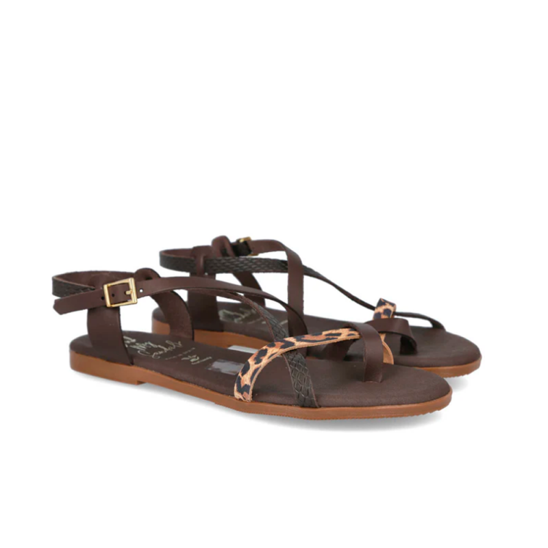 Sandalias Planas Mujer Oh My Sandals 5807 Marron