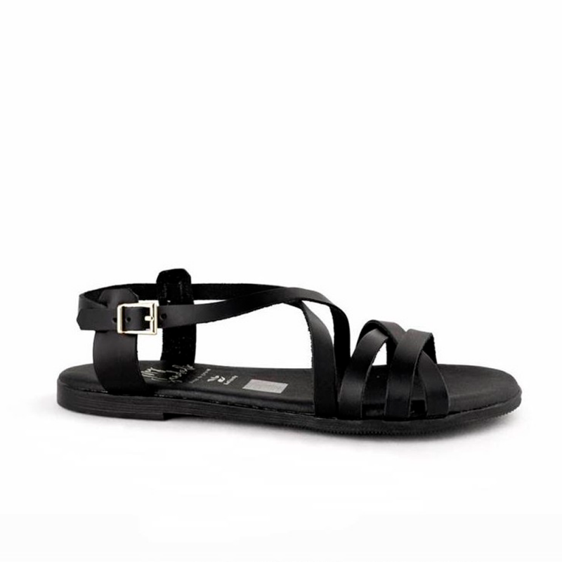 Sandalias Planas Mujer Oh My Sandals 5806 Negro