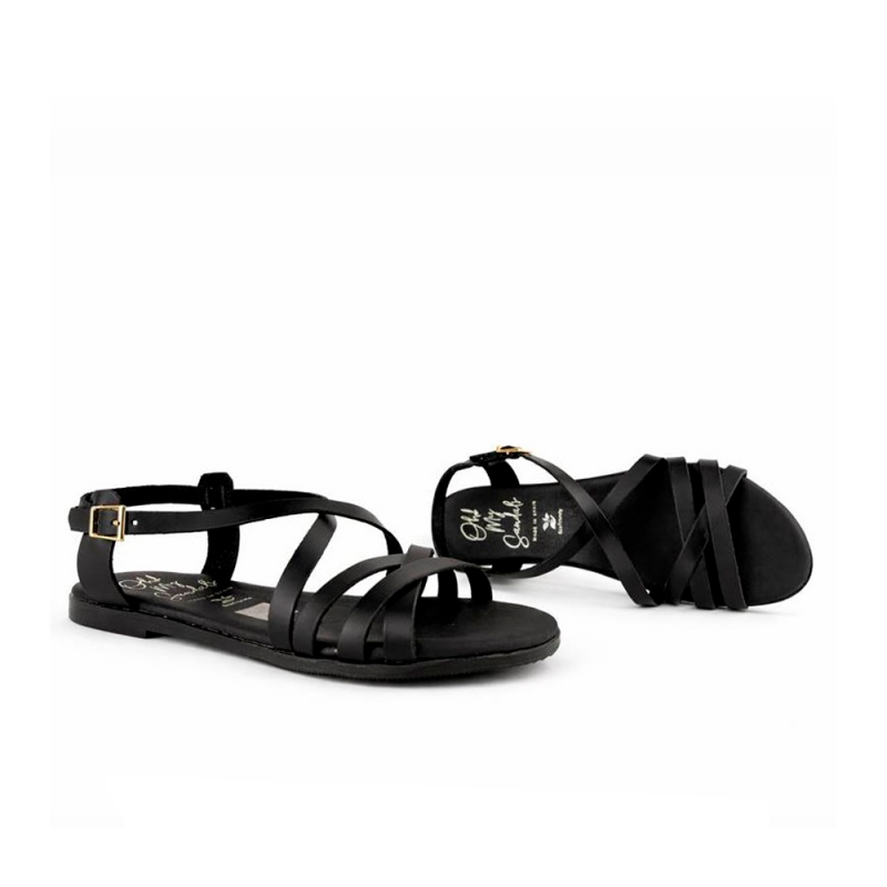 Sandalias Planas Mujer Oh My Sandals 5806 Negro