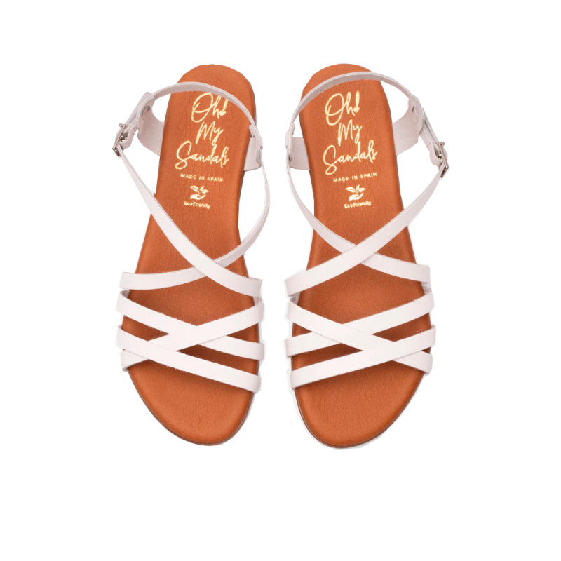 Sandalias Planas Mujer Oh My Sandals 5806 Blanco