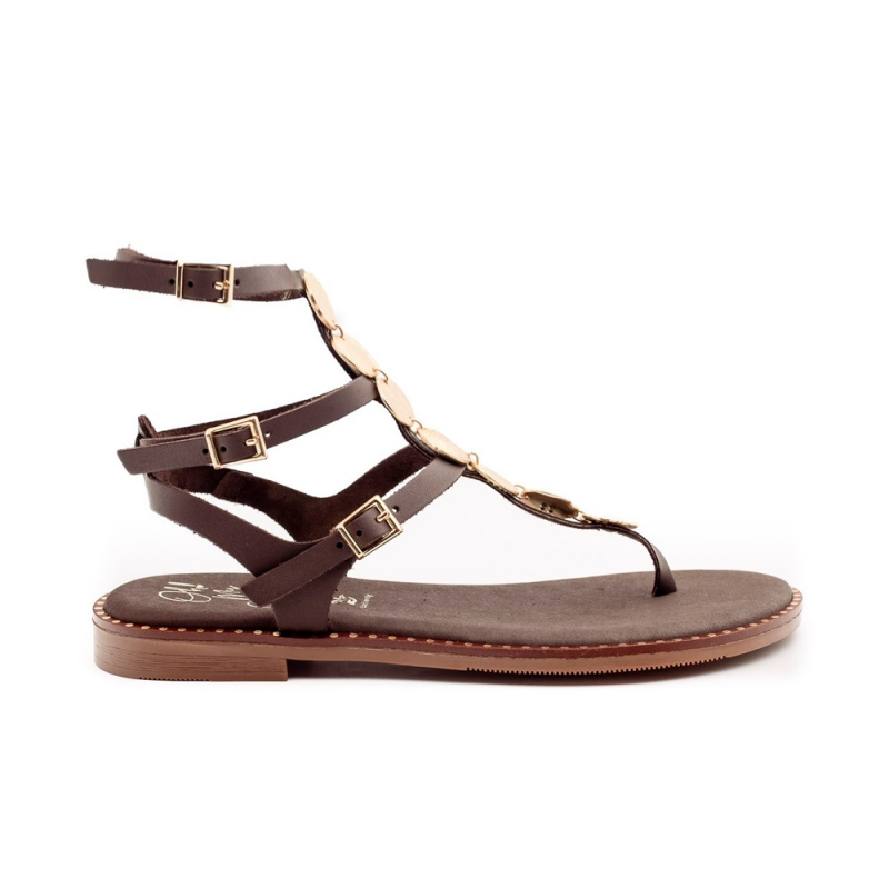 Sandalias Planas Mujer Oh My Sandals 5843 Marron