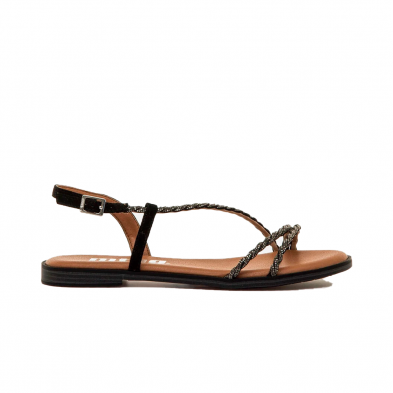 Sandalias Planas Mujer Mustang 56612 Negro