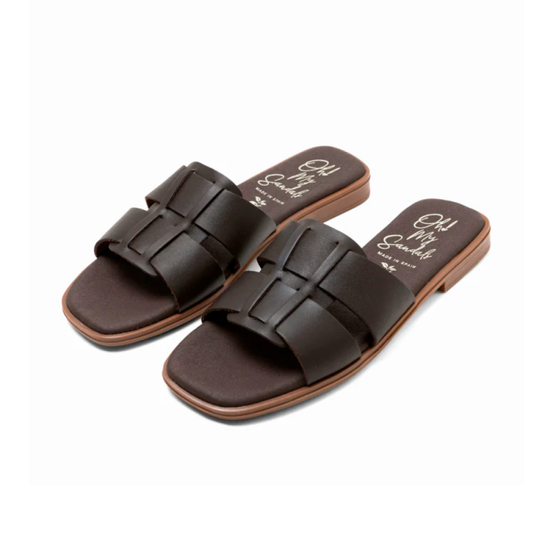 Sandalias Planas Mujer Oh My Sandals 5823 Marron