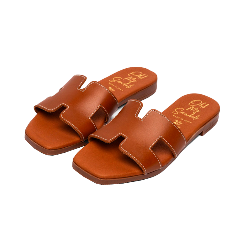 Sandalias Planas Mujer Oh My Sandals 5810 Cuero