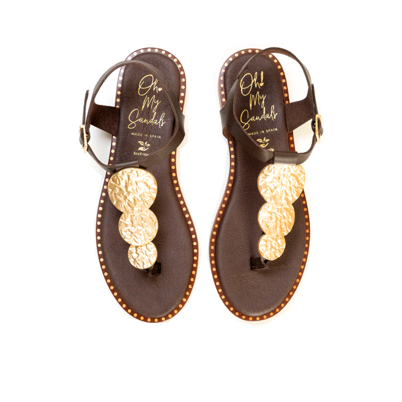 Sandalias Planas Mujer Oh My Sandals 5848 Marron