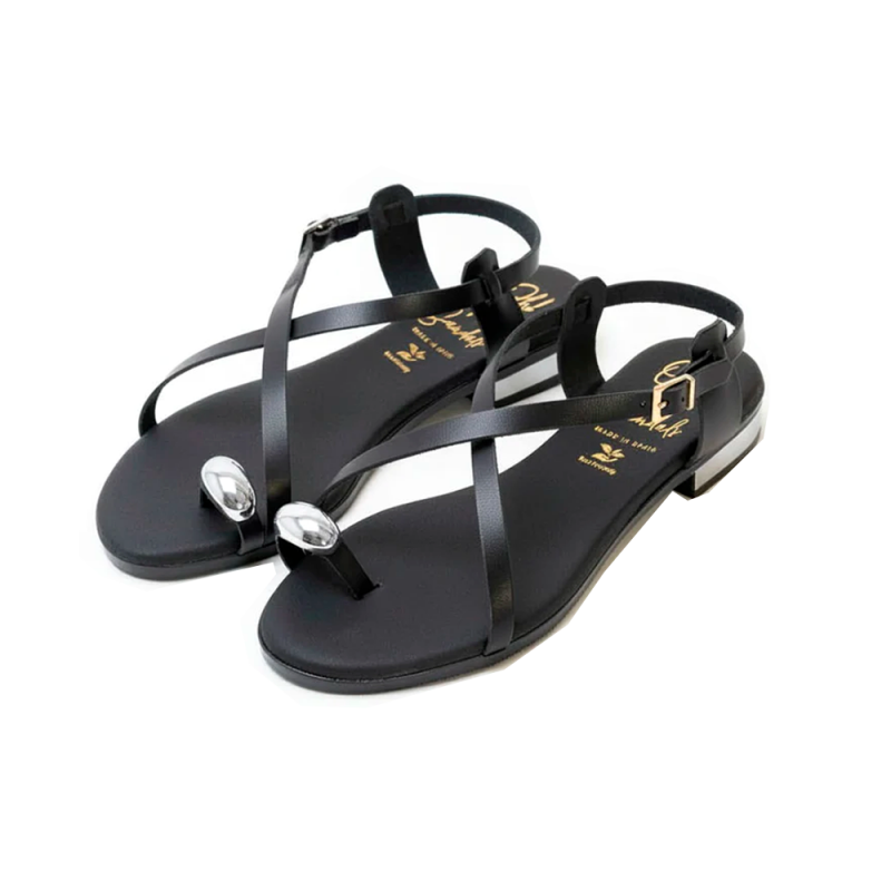 Sandalias Planas Mujer Oh My Sandals 5863 Negro