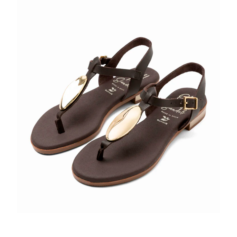 Sandalias Planas Mujer Oh My Sandals 5875 Marron