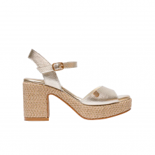 Sandalias de Tacón Mujer Popa Daira Oro