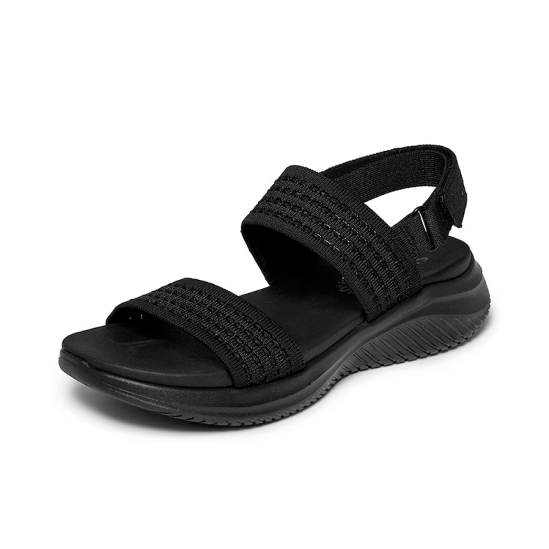 Sandalias Planas Mujer Skechers Ultra Flex 3.0 All About U Negro-Negro