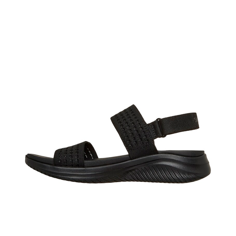 Sandalias Planas Mujer Skechers Ultra Flex 3.0 All About U Negro-Negro