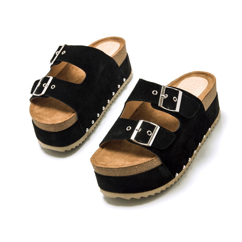 Sandalias Casual de Mujer MTNG EVERLY Negro 60737