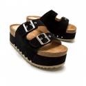 Sandalias Casual de Mujer MTNG EVERLY Negro 60737