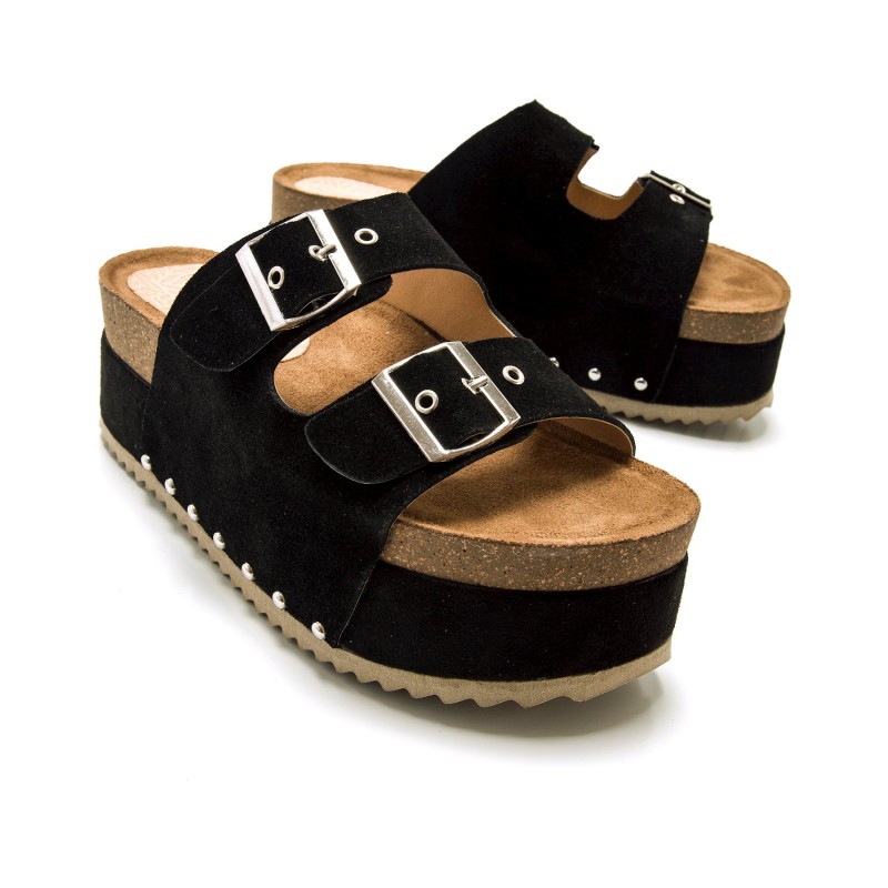 Sandalias Casual de Mujer MTNG EVERLY Negro 60737