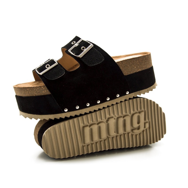 Sandalias Casual de Mujer MTNG EVERLY Negro 60737