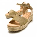 Sandalias Casual de Mujer MTNG LITA Oro 60617