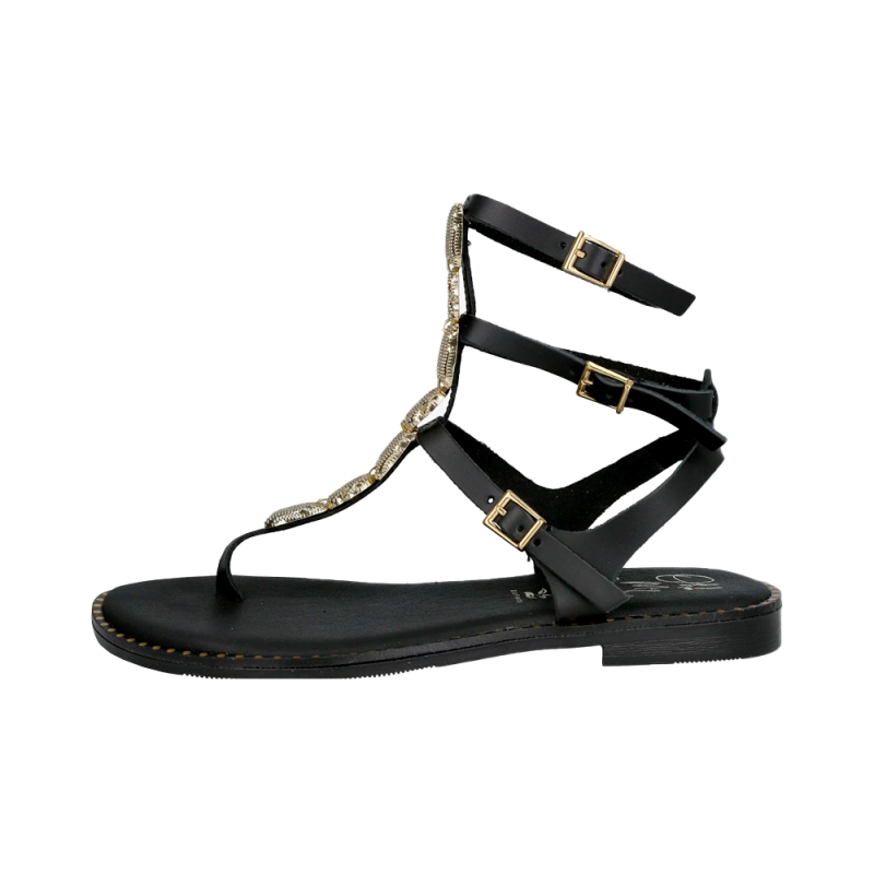Sandalias Planas Mujer Oh My Sandals 5843 Negro