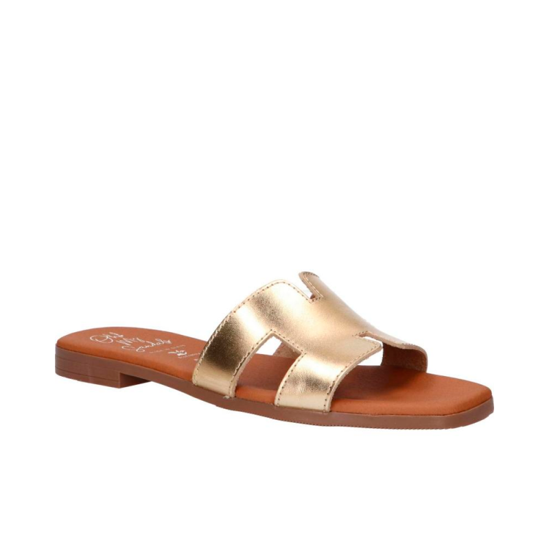 Sandalias Planas Mujer Oh My Sandals 5810 Oro