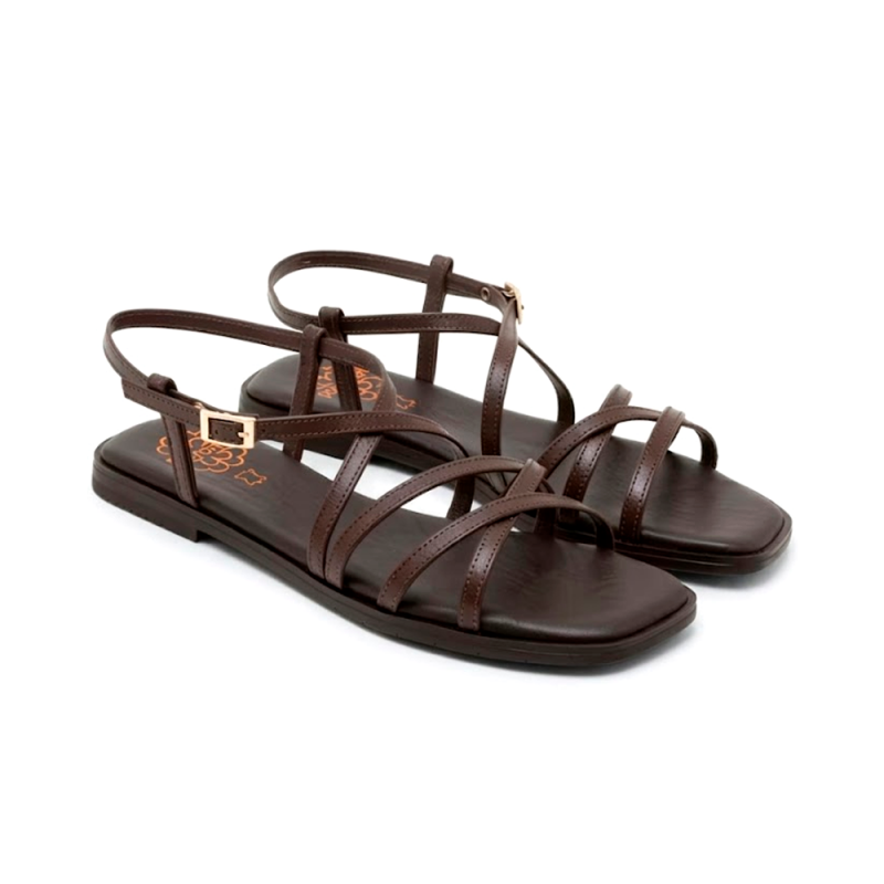 Sandalias Planas Mujer Porronet 3221 Moka