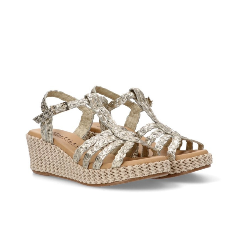Cuñas Mujer Pitillos 10565 Oro