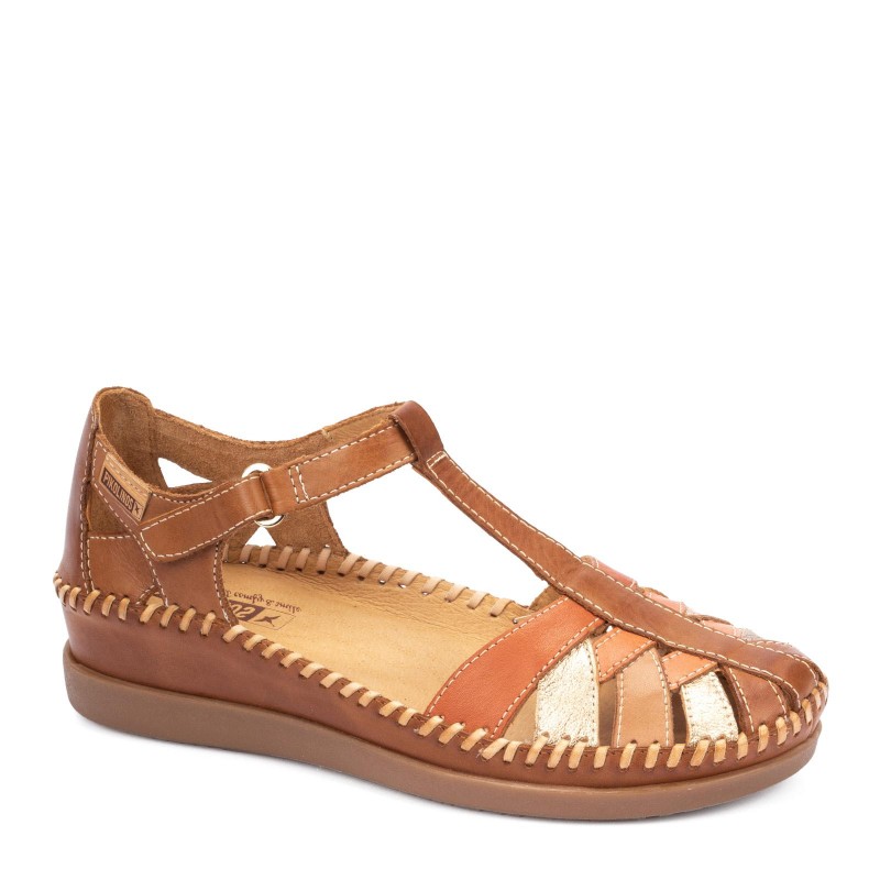 Sandalia cuña Pikolinos CADAQUES W8K marrón
