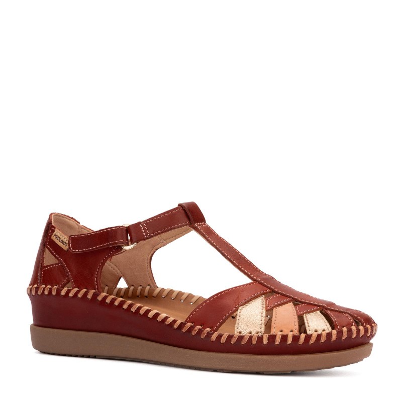 Zapatos semiabiertos Pikolinos CADAQUES W8K rojo