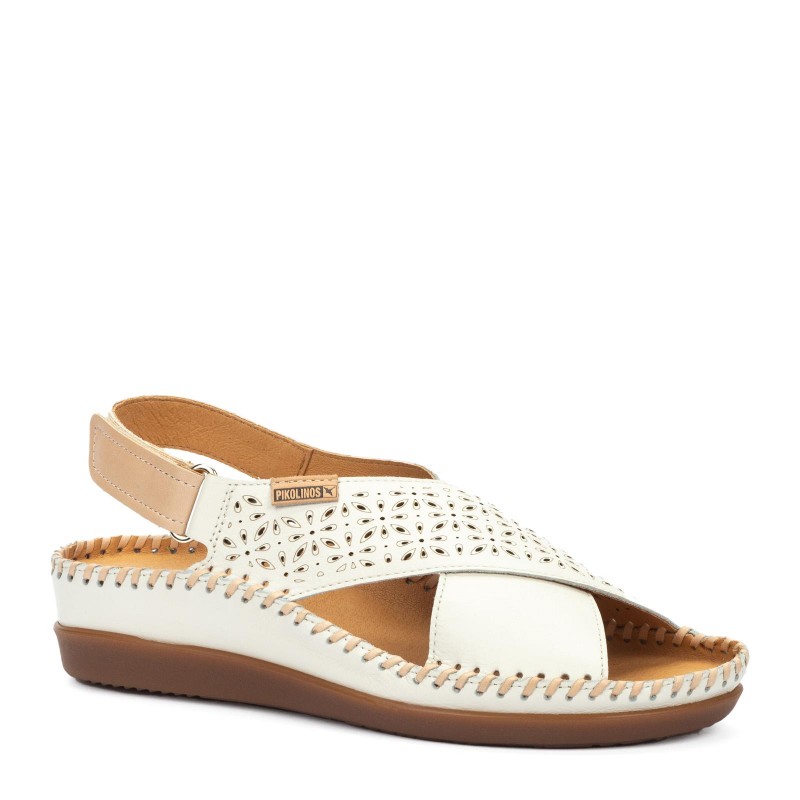 Cuña con cierre adherente para mujer Pikolinos CADAQUES W8K beige
