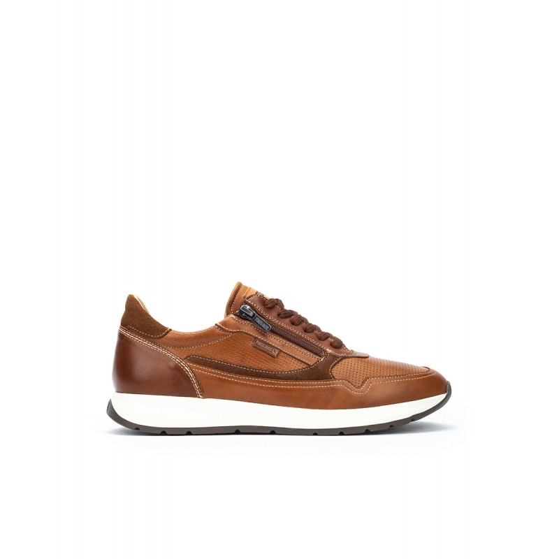 Deportivo con cordones y cremallera para hombre Pikolinos GETAFE M2B marrón